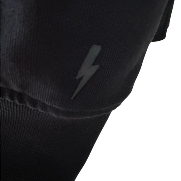 Black Neil Barrett crewneck featuring striking yellow lightning bolt graphic L - Picture 7 of 12